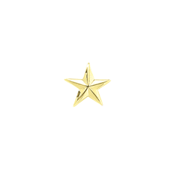 Blackinton J98 1 Star 1/2" Smooth - GOLD (Pair)