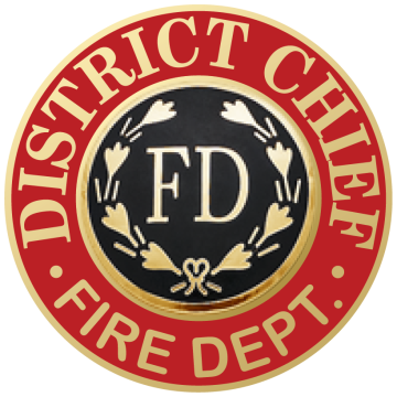 Smith & Warren M950 District Chief Fire Dept. Hat/Coat Disc (1.625")