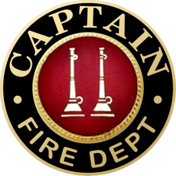 Smith & Warren M954 Captain Fire Dept. Hat/Coat Disc (1.625")