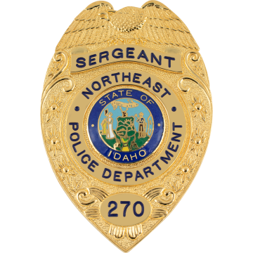Smith & Warren NEB-056 Eagle Top Badge with Decorative Border