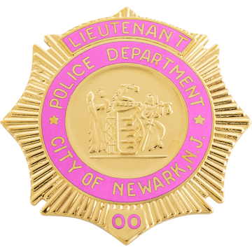 Smith & Warren Newark, NJ Police Lieutenant Breast Cancer Awareness Badge