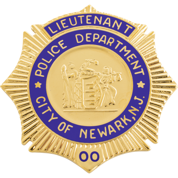Smith & Warren Newark, NJ Police Lieutenant Badge