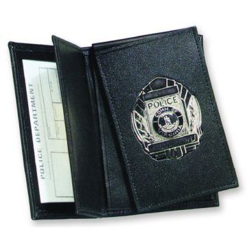Strong Side Open Double ID Flip-Out Badge Case - Dress Leather