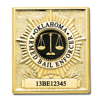 Smith & Warren Official Oklahoma Armed Bail Enforcer Badge
