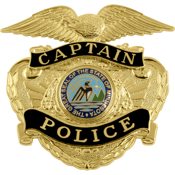 Smith & Warren S26R Classic Eagle Top Hat Badge with Reverse Enamel Panels (2-1/2" x 2-3/4")