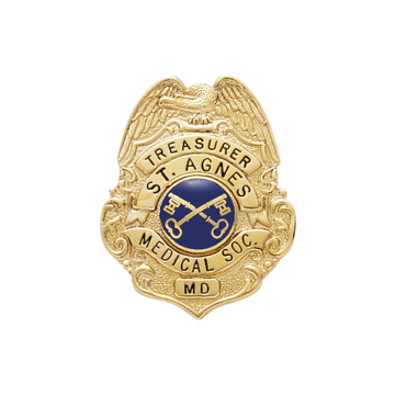 Smith & Warren S277 Small Eagle Top Shield Badge (Small Badge)
