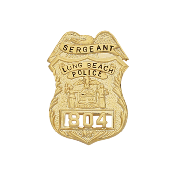 Smith & Warren S306 Small New York Eagle Top Shield Badge (Small Badge)