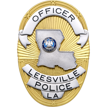 Smith & Warren S36LA Oval Badge w/ Applied State of Louisiana Cutout