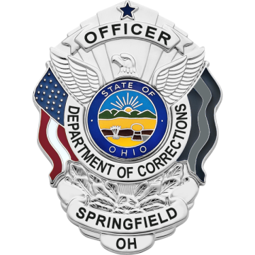 Smith & Warren S503_GL U.S. Shield Badge with Thin Silver Line Flag