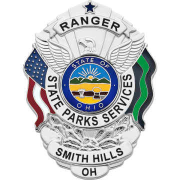 Smith & Warren S503_GRL U.S. Shield Badge with Thin Green Line Flag