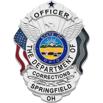 Smith & Warren S503AGL U.S. Shield Badge with Thin Silver Line Flag