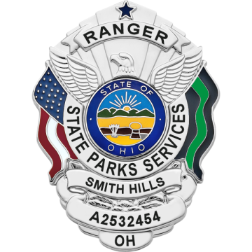 Smith & Warren S503AGRL U.S. Shield Badge with Thin Green Line Flag