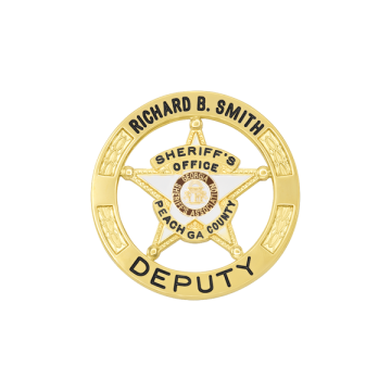 Smith & Warren S618 Georgia Sheriff's Association 5-Point Star in Circle (Small Badge)