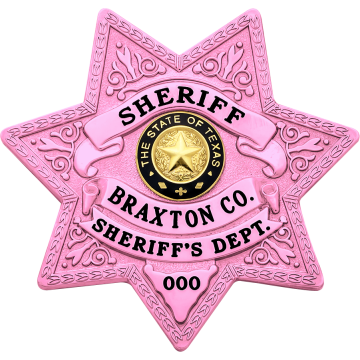 Smith & Warren S631_PI Breast Cancer Awareness Decorative 7-Point Star Badge