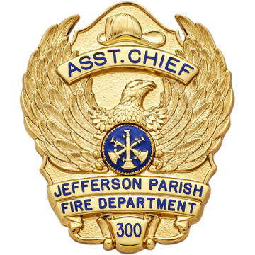 Smith & Warren S637 Fire Dept. Shield Hat Badge