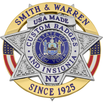 Smith & Warren S680US_P103_P205 7-Point Star in Circle with Flags (2-3/4")