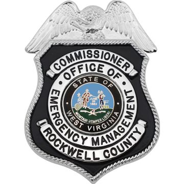 Smith & Warren S712TAC Shield Badge with Eagle & Enameled Background (3" x 2-1/8")