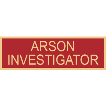 Smith & Warren Arson Investigator Service Bar SAB3_173