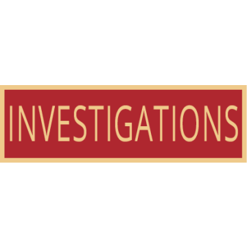 Smith & Warren SAB3_423 Investigations Service Award Bar
