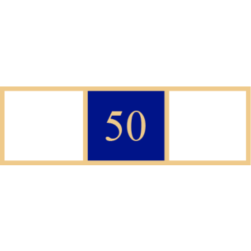 Smith & Warren SAB3_84 Three Section 50 Years of Service Award Bar
