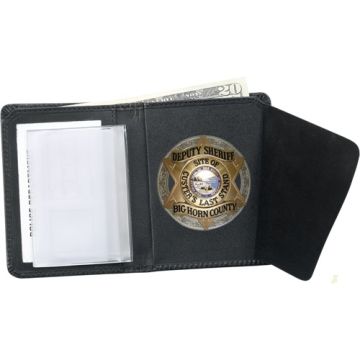 Strong Bi-fold Badge Wallet - Dress Leather 
