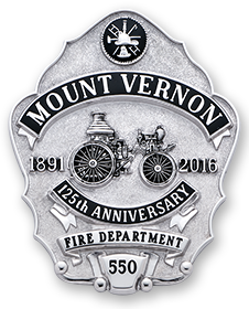 Mount Vernon Fire Dept. Anniversary Badge