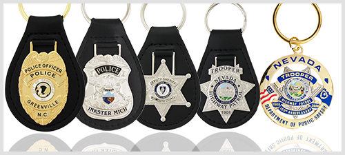 Custom Printed Sheriff's Badge Soft Vinyl Keychain